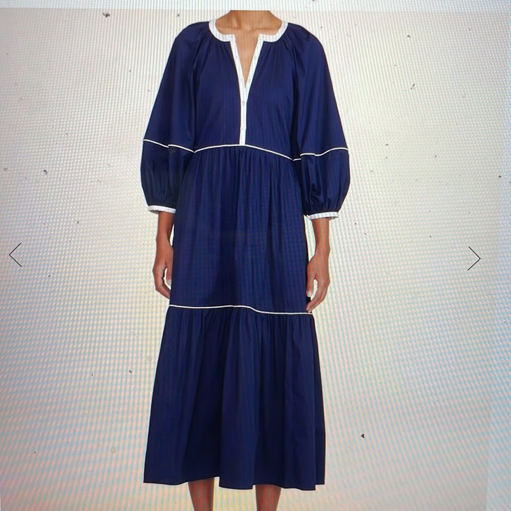Staud Navy Demi Dress NWT